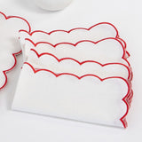 A touch of Red - Set of 4 Napkins
