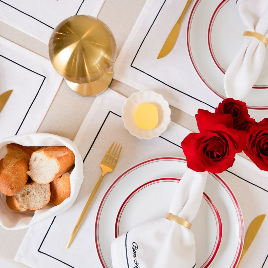 tablescape using our french brasserie set